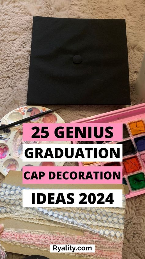 These decorated grad cap ideas are sooooo good Cute Graduation Cap Ideas, Graduation Cap Ideas College, Graduation Cap Designs Aesthetic, College Graduation Outfit Ideas, Cap Ideas Graduation, College Graduation Outfit, High School Graduation Cap Designs, Graduation Photos College, Graduation Cap Designs College