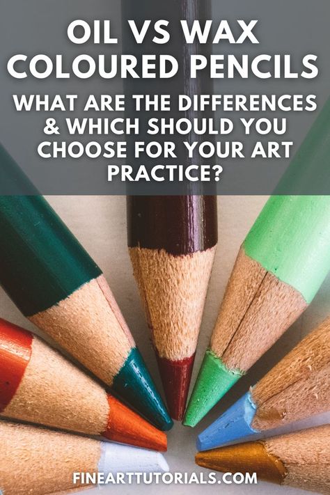 There are a few noteable differences between oil pencils and wax pencils. There are some subtle differences in the techniques used and effects achieved when using the fine art coloured pencil medium. Use this guide to help you decide which would be best for your art practice. #oilpencils #waxpencils #coloredpencils #coloredpencilartist #coloredpencilbrands #colorpencilart #prismacolor #fabercastell Oil Color Pencil Art, Colouring With Pencils, How To Use Colour Pencils, Oil Pencil Art, Oil Pencil Drawing, Prismacolor Art Tutorials, Colour Pencil Basics, Which Pencils To Use For Sketching, Colouring Tips Pencil