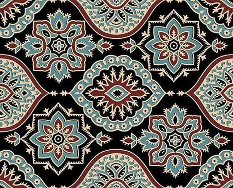 Ajrakh Prints Pattern, Ajrak Print, Ajrakh Pattern, Block Print Pattern, Botanical Flowers Print, Botanical Flower Art, Ajrakh Prints, Print Design Art, Print Background