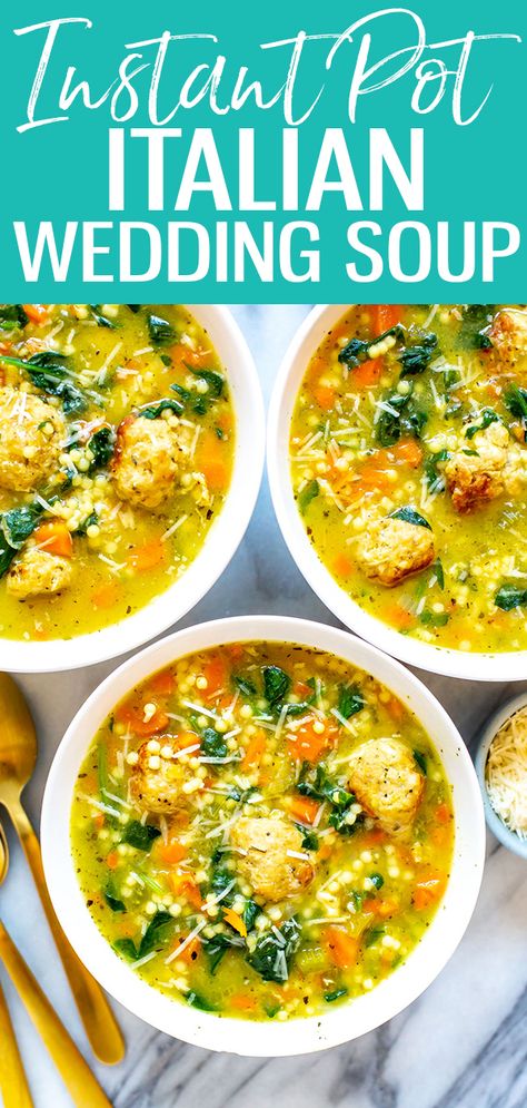 Instant Pot Italian Recipes, Insta Pot Soup Recipes Easy, Instant Pot Wedding Soup, Instapot Hearty Soup Recipes, Healthy Instant Pot Soup Recipes, Best Instant Pot Soup Recipes, Instant Pot Meatball Soup, Instant Pot Italian Chicken Soup, Italian Wedding Soup Recipe Instant Pot