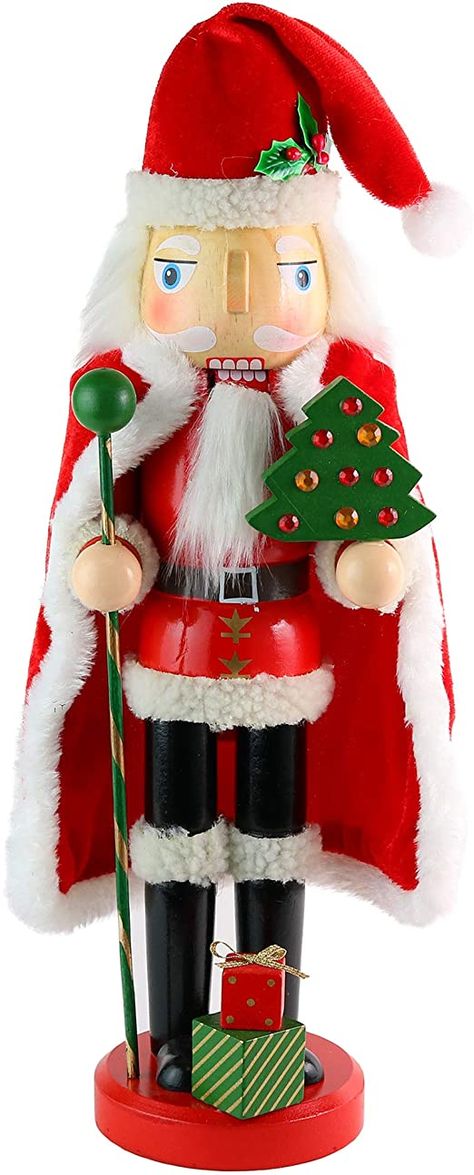 Amazon.com: Ornativity Christmas Santa Claus Nutcracker - Holiday Wooden Nutcracker Santa Figure Home Decoration: Home & Kitchen Wooden Nutcracker, Santa Claus Decorations, Christmas Experiences, Wooden Santa, Christmas Santa Claus, Nutcracker Christmas, Winter House, Decoration Home, Christmas Santa