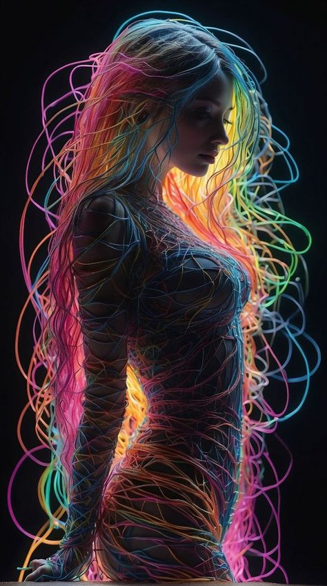 Girl Iphone Wallpaper, Android Wallpaper Art, Body Art Photography, Beautiful Abstract Art, Female Art Painting, Art Gallery Wallpaper, Cool Wallpapers Art, Neon Art, Human Art