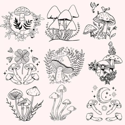 Holding Hands Aesthetic, Witch Tattoos, Moon Phases Svg, Sun Printing, Mushroom Svg, Window Markers, Mushroom Clipart, Mushroom Tattoo, Hands Aesthetic