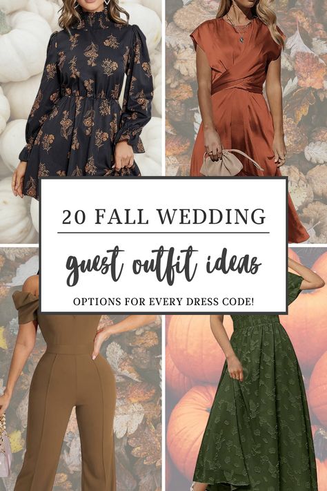 2023 amazon fashion finds for your upcoming fall wedding guest needs. fun fall dresses and jumpsuits for a cocktail, semi-formal, or formal dress code wedding. Rehersal Dinner Outfit Bridesmaid Fall, Fall Wedding Cocktail Dress, Fall 2023 Wedding Guest Dress, Fall Wedding Guest Dress October Semi Formal, Fall Semi Formal Wedding Attire, Fall Barn Wedding Guest Dress, Semi Formal Fall Wedding Guest Attire, Fall Outdoor Wedding Guest Dress, Wedding Guest Dress Fall October