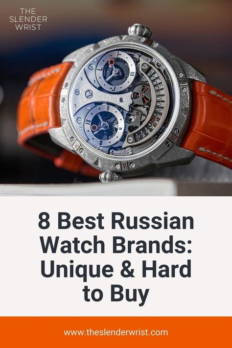 Russia produces some of the most unique watches on the market. If you’re interested in eclectic designs, check out our eight best Russian watch brands. Russian Watches, Russian Dress, Unique Watches, Everyday Watch, Small Watch, Best Watches For Men, Watches Unique, Eclectic Design, Dress Watch