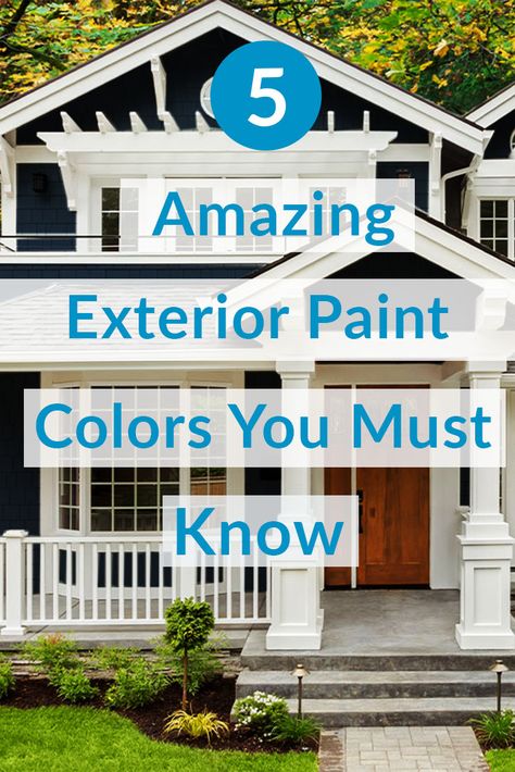 Today I’m going to share with you 5 amazing exterior house painting color ideas you should know! I’m going to show you why and how they work. This is one of my favorite times of the year, Spring is when things start to ramp up, people all over North America are getting ready or are thinking about painting the exterior of their home just like you. Exterior Lake House Colors, Rustic Exterior House Colors, Exterior Paint Color Schemes, Green Exterior House Colors, Exterior House Painting, Small House Exterior, Gray House Exterior, Rustic Lake Houses, Exterior House Color