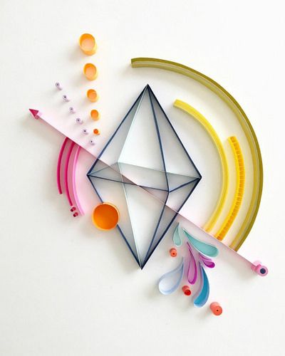 Abstract Geometric Quilling by Akiko Makihara. See more of her compelling designs. Neli Quilling, Arte Quilling, Paper Quilling Cards, Origami And Quilling, Quilling Work, Desain Quilling, Paper Quilling Patterns, Quilled Paper Art, Quilled Creations