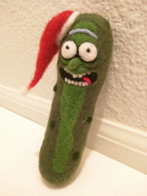 Pickle Rick, Felt Ideas, Easter Bunny Crafts, Felted Animals, Bunny Crafts, Needle Felt, Needle Felted Animals, Felt Animals, Needle Felted