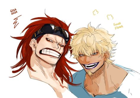 Kid X Killer, Eustass Kid, Pirate Kids, One Piece 1, Black Clover Anime, One Piece Comic, Guy Drawing, White Teeth, Drawing Reference Poses