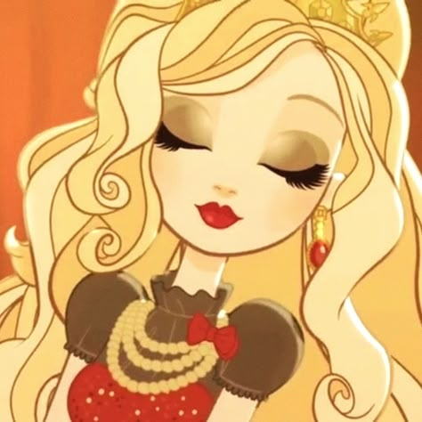 Apple white Apple X Darling, Cheshire Ever After High, Apple White Icon, Ever After High Pfp, Eah Icons, High Pfp, Lizzie Hearts, Childhood Characters, Aesthetic Pfps