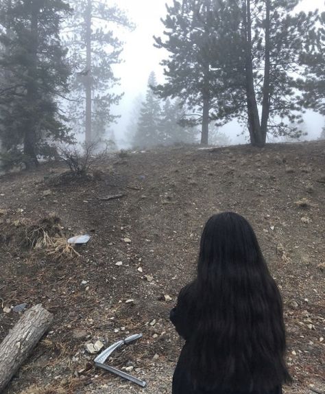 Castle Aesthetic, Crystal Castle, Forest Girl, Witch Aesthetic, Long Black Hair, Grunge Photography, Winter Aesthetic, Grunge Aesthetic, Long Black