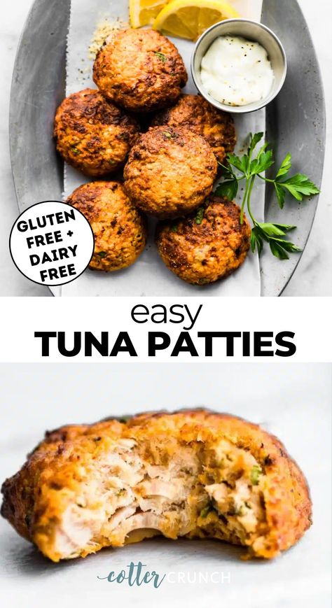 Aip Tuna Patties, Gluten Free Tuna Patties, Gluten Free Tuna Cakes, Tuna Muffins Recipe, Tuna Nuggets Recipe, Tuna Patties Air Fryer, Aip Air Fryer Recipe, Tuna Snack Ideas, Baked Tuna Patties