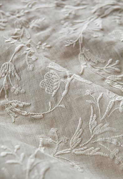 Linens And Lace, Antique Linens, 자수 디자인, Embroidered Fabric, Fine Linens, Linen Textile, Antique Lace, Lace Embroidery, White Embroidery