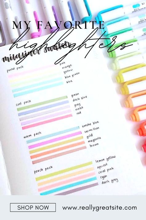 Mild Liner Color Combo, Mildliner Highlighters Color Combos, Mildliner Swatches, Mildliner Color Combos, Mildliners Aesthetic, Mildliner Notes, Mildliner Art, Zebra Pens, Ideas Notes