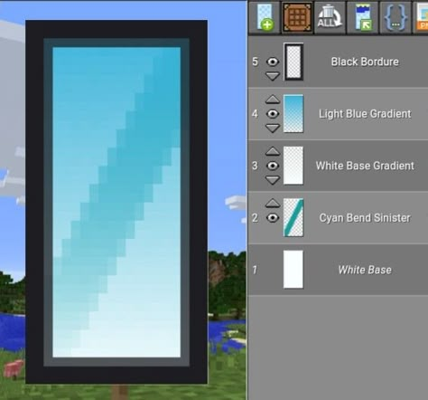 Minecraft Mirror Banner Minecraft Mirror Banner, Minecraft Mirror, Cool Minecraft Banners, Banners Minecraft, Minecraft Crafting Recipes, Minecraft Banner Patterns, Banner Patterns, Rumah Minecraft Sederhana, Minecraft Banner