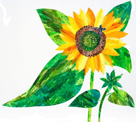 Eric Carle Blog: Fluttering by late Summer Sunflower Eric Carle Art, Preschool Arts And Crafts, The Very Hungry Caterpillar, Eric Carle, Collage Making, Sunflower Tattoo, Very Hungry Caterpillar, Hungry Caterpillar, Art Programs