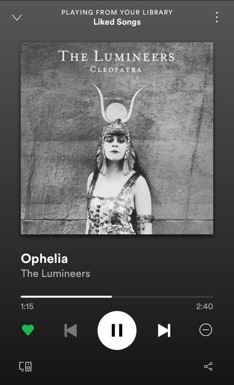 Ophelia The Lumineers, Ophelia Lumineers, Lumineers Ophelia, Ophelia Song, Spotify Screenshot, Emerald Green Wedding Theme, Cool Album Covers, Green Themed Wedding, The Lumineers