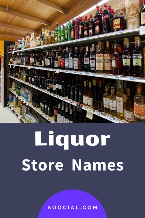 Liquor Store Names Ideas, New Business Names, Store Names Ideas, Alcohol Store, Shop Name Ideas, Whisky Shop, Liquor Shop, Wine Store, Name Ideas