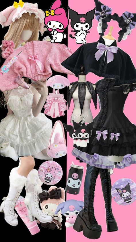 Kuromi Outfit Aesthetic, Kuromi Aesthetic Outfit, Kuromi Outfit, Kuromi Aesthetic, My Melody Kuromi, Themed Outfits, Aesthetic Outfit, Outfit Aesthetic, My Melody