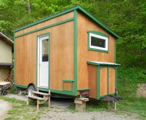 112 square feet Off Grid Tiny House with Folding Porch Roof Simple Tiny House Floor Plans, Building A Small Cabin, Cheap Tiny House, Shed Floor Plans, Off Grid Tiny House, Tiny House Camper, Lake House Kitchen, Cabin Tiny House, Building A Cabin