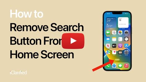 With the launch of iOS 16, Apple replaced the home screen page indicator with a new Search button. If you've been accidentally triggering search when swiping through pages or prefer the original page indicator, you can remove the Search button.Here's how...Continue ReadingShare Article:Facebook,  Twitter,  LinkedIn,  Reddit,  EmailFollow iClarified:Facebook,  Twitter,  LinkedIn,  Newsletter,  App Store,  YouTube Iphone Video, Ios 16, Home Screen, The Search, App Store, You've Been, From Home, Ios, Screen