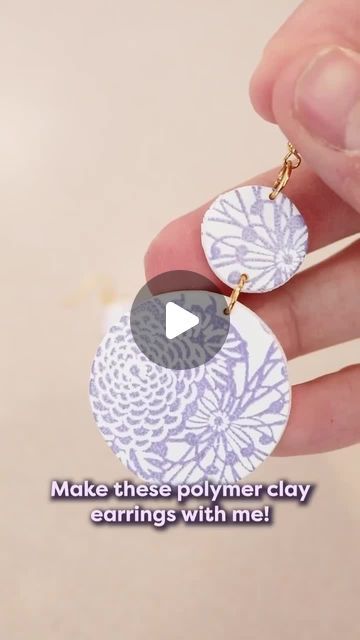 EZScreenPrint on Instagram: "Another round of polymer clay earrings! This time I tried out a color shift acrylic paint. It's a little harder to see in the video, but the paint does have a kind of shimmer to it and does change hue just a touch! Per usual, we're using @sculpey_official  polymer clay and our own EZScreen stencils!" Painting On Polymer Clay, Polymer Clay Painting, Clay Texture, Another Round, Polymer Clay Pendant, Polymer Clay Crafts, Diy Pendant, A Color, Polymer Clay Jewelry