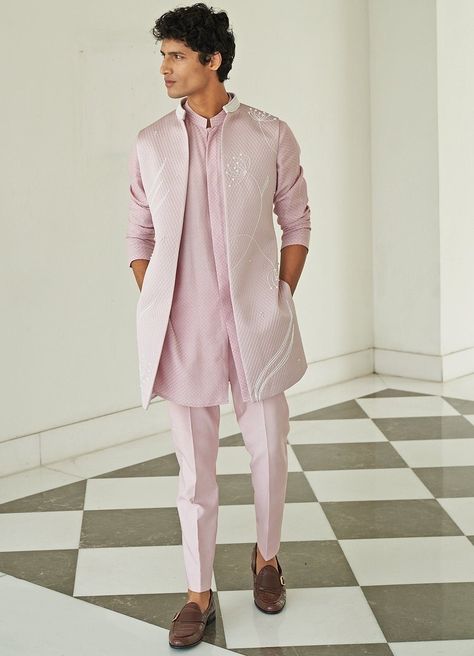 Sangeet Outfit For Men, Indowestern Outfits For Men, Kurta And Pants, Indian Wedding Clothes For Men, Mens Indian Wear, Boys Kurta Design, Wedding Kurta For Men, Groom Dress Men, Indian Groom Wear