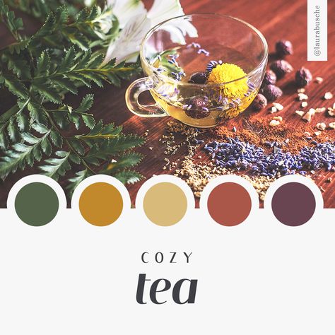 The moodboard series shows you a visual identity concept to inspire your next brand or campaign. You will find details about the free photo, color palette, and font used to build the brand moodboard below. Make sure to read the license attached to each item, as free items are still subject to certain usage restrictions. Design […] The post Brand Moodboard: Cozy Tea appeared first on Laura Busche. Tea Colour Palette, Tea Shop Branding, Matcha Color Palette, Tea Color Palette, Tea Brand Logo, Tea Typography, Tea Moodboard, Photo Color Palette, Tea Logo Design