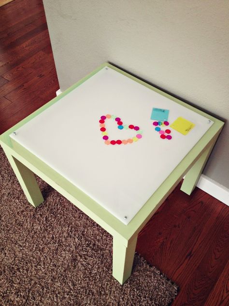 Adventures in Crafting by katyANDzucchini: DIY Light Table: Ikea Lack Hack Ikea Lack Hack, Lack Hack, Light Box Activities, Ikea Light, Diy Light Table, Diy Kids Table, Diy Projector, Ikea Lack Table, Lack Table