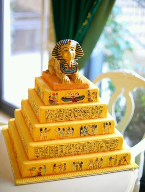 Ancient Egypt - Cake by Irina-Adriana Egyptian Themed Party, Egyptian Desserts, Egyptian Party, Egyptian Wedding, Cake Decorating Courses, Cakes For Men, Fancy Cakes, Birthday Cake Kids, Strawberry Cake