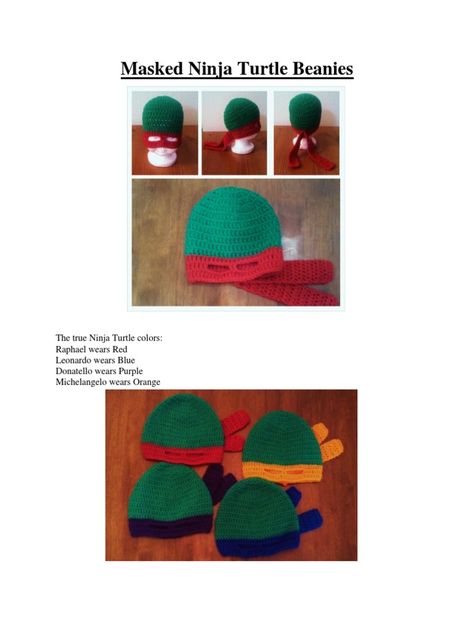 Masked Ninja, Crochet Mask, Green Yarn, Half Double Crochet Stitch, Double Crochet Stitch, Quick Crochet, Beanie Pattern, Ninja Turtle, Key Details