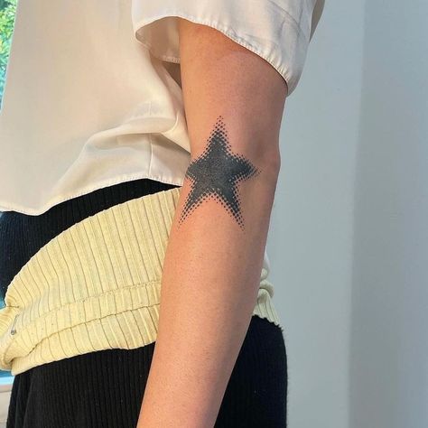 Elbow Crook Tattoo, Cute Black Tattoos, Side Of Elbow Tattoo, Around Elbow Tattoos For Women, Star Elbow Tattoo, Elbow Pit Tattoo, Mens Elbow Tattoo, Tattoo Around Elbow, Elbow Tattoo Men