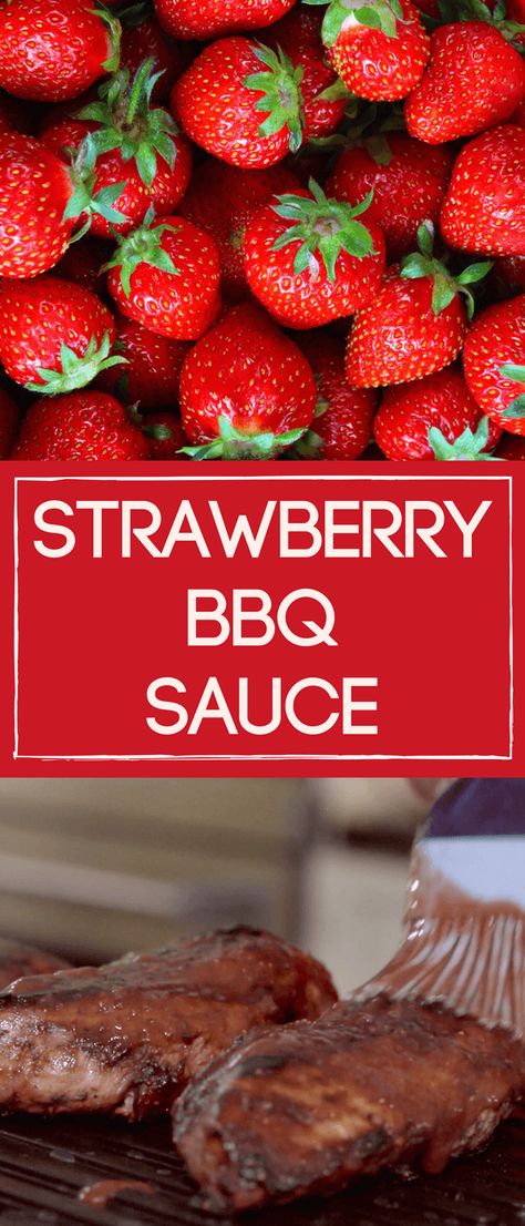 Strawberry BBQ Sauce Recipe - The Produce Moms Strawberry Bbq Sauce, Barbeque Sides, Nacho Toppings, Homemade Bbq Sauce Recipe, Sweet Bbq Sauce, Organic Cooking, Barbecue Sauce Recipes, Bbq Sauce Recipe, Bbq Sauce Homemade