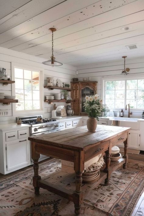 Kitchen Remodel Rustic Farmhouse Decor, Cottage Farmhouse Decor Kitchen, Farm Country Kitchen, English Cottage Interiors Cozy Kitchen, Vintage Cottage Farmhouse Decor, Old Farmhouse Cabinets, 1890 Farmhouse Interior, Modern Farmhouse Cottage Interior Design, 1800s Farmhouse Kitchen