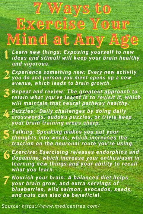 Your brain is identical to your muscles. You have complete control over how powerful your brain becomes. The more you exercise and care for your brain, the stronger your brain will be. Here are the 7 best brain workouts for people of all ages. Use the greatest brain workouts to build a healthy, robust brain. Improve Brain Power, Ways To Exercise, Brain Gym, Improve Brain Function, Brain Science, Positive Mood, Healthy Brain, Brain Power, Spiritual Health