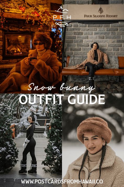 How to Get The Snow Bunny Look for Your Ski Trip 24 Snow Bunnies Outfits, Winter Ski Aesthetic, Snow Bunny Outfit, Mob Wife Aesthetic, Winter Style Guide, Ski Bunny, Wife Aesthetic, Ski Bunnies, Spring Snow