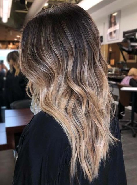 Ombre Bronde Haircolor, Brunette To Blonde Ombre, Brown To Blonde Ombre Hair, Balayage Ombre Hair, Ombré Balayage, Full Balayage, Brown Ombre Hair, Blond Balayage, Ombre Hair Blonde