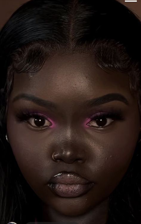 Sultry Pink Eye Makeup, Cute Minimalist Makeup, Dark Skin Pink Makeup, Dark Purple Makeup Aesthetic, Purple Soft Makeup, Makeup Looks With Pink, Easy Glam Makeup Looks, Easy Eyeshadow Ideas, Cool Tone Eyeshadow Looks