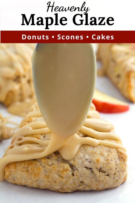 Icing For Donuts, Glazed Icing Recipe, Maple Desserts, Cookies Cinnamon, Maple Icing, Donuts Cake, Maple Recipes, Maple Syrup Recipes, Frosting Recipes Easy