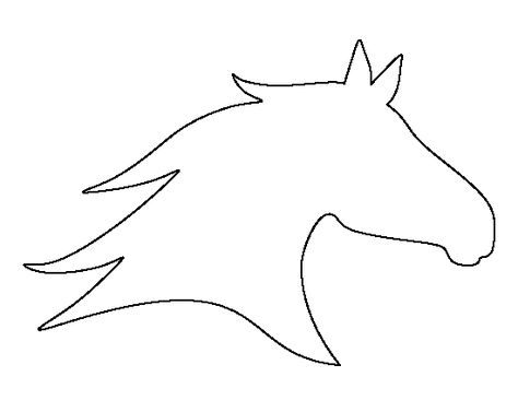 Horse head pattern. Use the printable outline for crafts, creating stencils, scrapbooking, and more. Free PDF template to download and print at http://patternuniverse.com/download/horse-head-pattern/ Horse Head Silhouette Outline, Horse Head Printable, Horse Stencil Printable, Horse Template Free Printable, Horse Head Template, Horse Silhouette Printable, Horse Head Silhouette, Printable Outline, Head Template