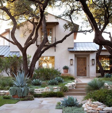 Tamra Lea•Its a HouseLoveStory on Instagram: “Oh I love this beautifully designed desert home! The landscape design is perfect. As seen in @austin_home By @ryanstreetarchitects…” Sidewalk Landscaping, Succulent Landscape Design, Modern Front Yard, Succulent Landscaping, Front Landscaping, Casa Exterior, Front Yard Landscaping Ideas, Yard Landscaping Ideas, Mediterranean Homes