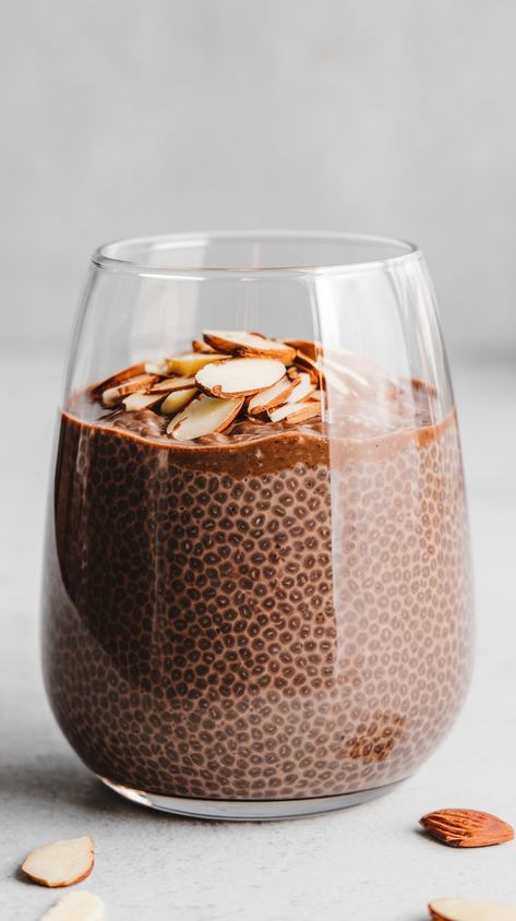 Keto Chocolate Chia Seed Pudding With Almond Milk – Plant Powered Lifters Almond Joy Chia Seed Pudding, Chia Pudding Almond Milk, Pudding With Almond Milk, Daniel Fast Diet, Chia Puddings, Chocolate Chia Seed Pudding, Milk Plant, Chocolate Chia Pudding, Easy Healthy Meal Prep