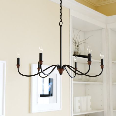 Black Farmhouse Chandelier, Black Farmhouse, Farmhouse Light Fixtures, Candelabra Chandeliers, Classic Chandelier, Single Candle, Wagon Wheel Chandelier, Farmhouse Chandelier, Room Lighting