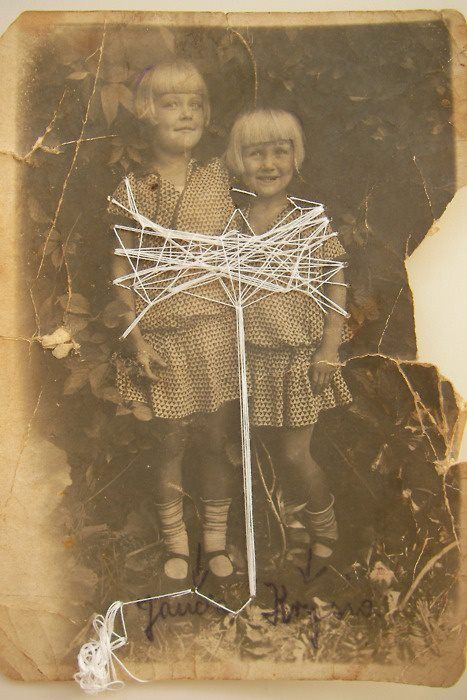 by Rossana Taormina Embroidered Photo, Altered Photo, Gcse Art, Art Brut, A Level Art, Ap Art, Assemblage Art, Artist Books, Art Journals