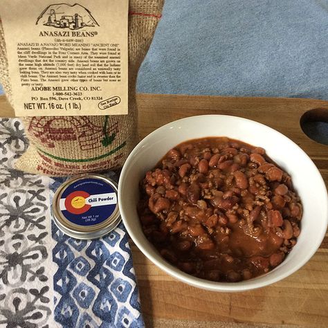 Anasazi-Bean-Chili Anasazi Beans Recipes, Crockpot Chili With Dry Beans, Bush Beans Chili Recipe, How To Cook Anasazi Beans, Anasazi Beans, Bush’s Chili Bean Chili, Bean Chilli, Beans Recipes, Chili Recipe Crockpot