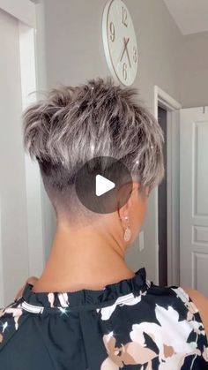 Ash Grey Short Hair, Pixie Shaved Sides, Edgy Pixie Cuts Shaved Sides, Sassy Pixie Haircut, Short Spiky Hair, Short Gray Hair, Short Messy Haircuts, Grey Hair And Makeup, Shaved Hairstyles