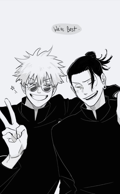 ▻ #呪術廻戦 #JujutsuKaisen Jjk Gojo And Getou, Gojo Friend, Getou Suguru And Gojo Satoru, Gojo Satoru And Getou Suguru, Suguru And Gojo, Friendship Day Photos, Best Friend Sketches, Grey Wallpaper Iphone, Symbiote Spiderman