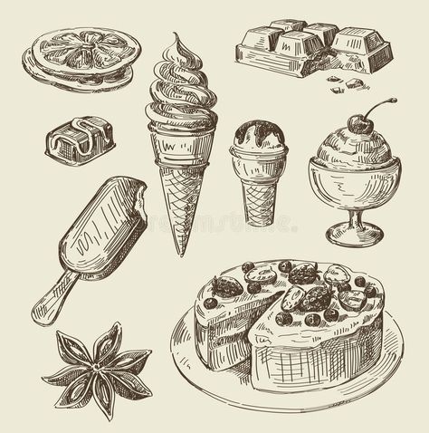 귀여운 음식 그림, Food Sketch, Pen Art Drawings, Food Illustration Art, Art Sketches Pencil, Art Diary, Food Drawing, Ink Illustrations, Pen Art