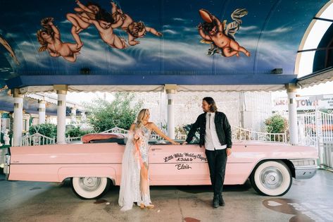 Neon Dreams and Vintage Vibes: Our Unforgettable Vegas Wedding Step into the world of our vibrant Vegas elopement, as we celebrate love in the most unforgettable way! 🌟 Get ready to see a colorful spectacle as we tie the knot in the iconic Little White Wedding Chapel. Our talented Vegas photographer captures every magical moment, making our destination wedding a true masterpiece! Vegas Wedding Party, Las Vegas Vow Renewal, Las Vegas Downtown, Vegas Vow Renewal, Wedding In Vegas, Vegas Wedding Dress, Vegas Chapel, White Wedding Chapel, Elvis Wedding