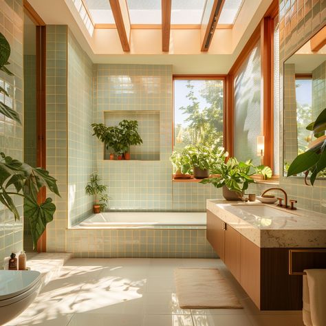 Mid Century Modern Bathroom, Casa Exterior, Bath Room, Dream House Interior, House Goals, Mid Century Modern House, Mid Century House, Dream House Decor, House Inspo